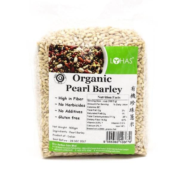 ORGANIC PEARL BARLEY 500GRAM