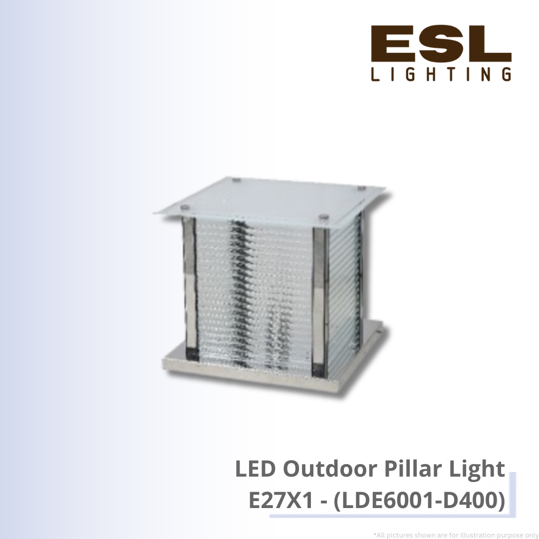 LED Outdoor Pillar Light E27X1 - LDE6001-D400 IP65