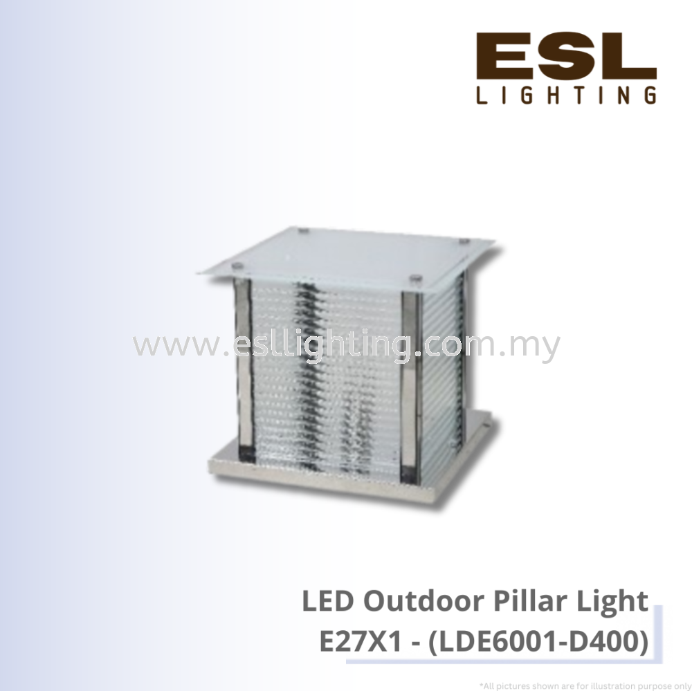 LED Outdoor Pillar Light E27X1 - LDE6001-D400 IP65