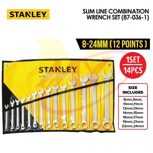STANLEY Slimline Combination Wrench Set / Spanner Set [87-036-1]