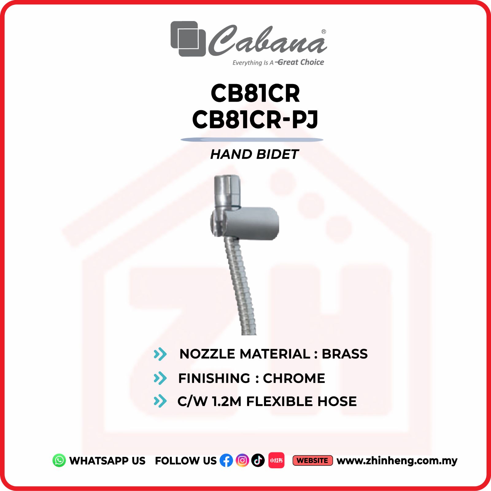 CABANA HAND BIDET  CB81CR-PJ & CB81CR