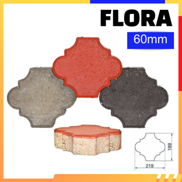 FLORA PAVE Interlocking Paver Brick Batu-Bata Jalan 219mm(L) x 189mm(W) x 60mm(T)
