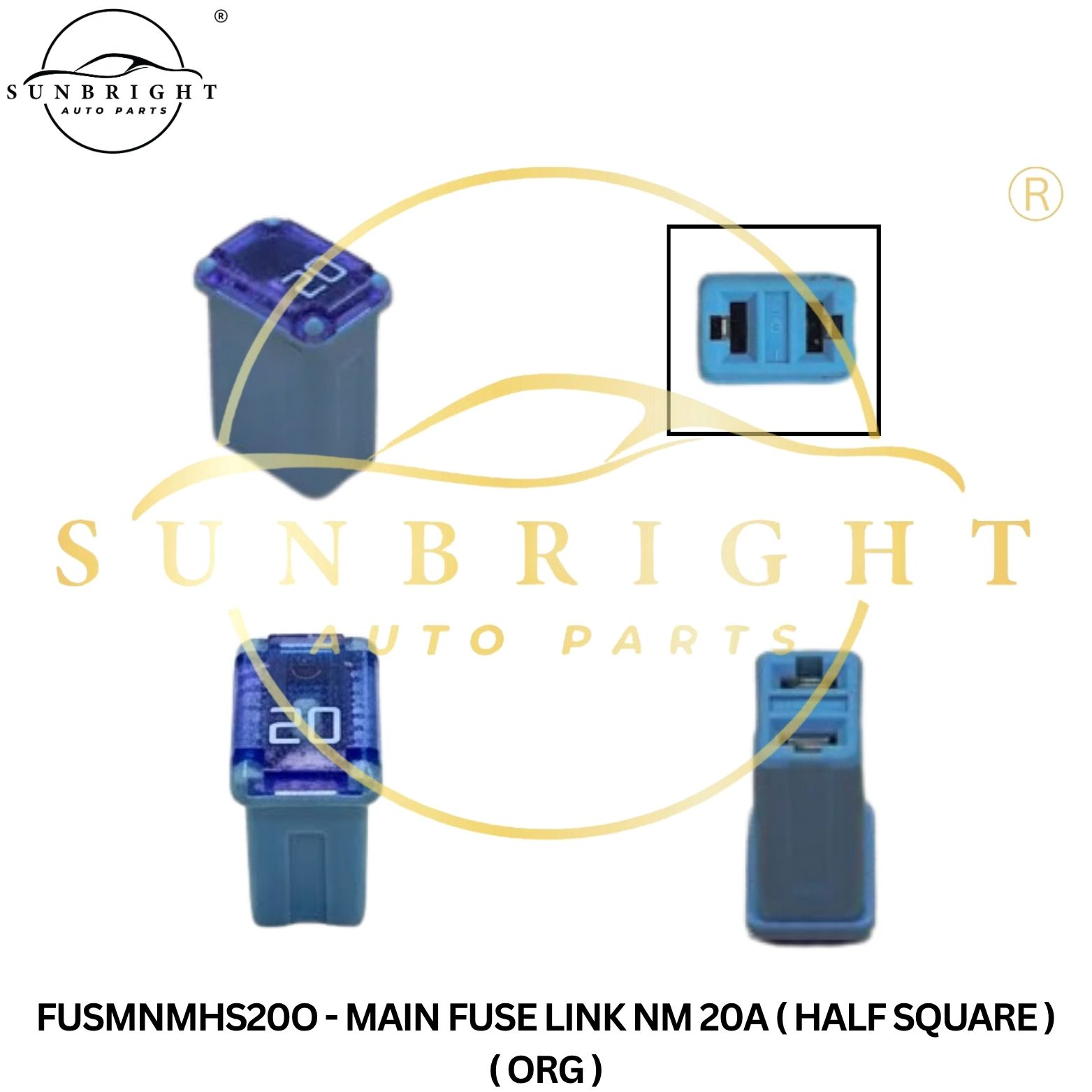 FUSMNMHS20O - MAIN FUSE LINK NM 20A ( HALF SQUARE ) ( ORG )