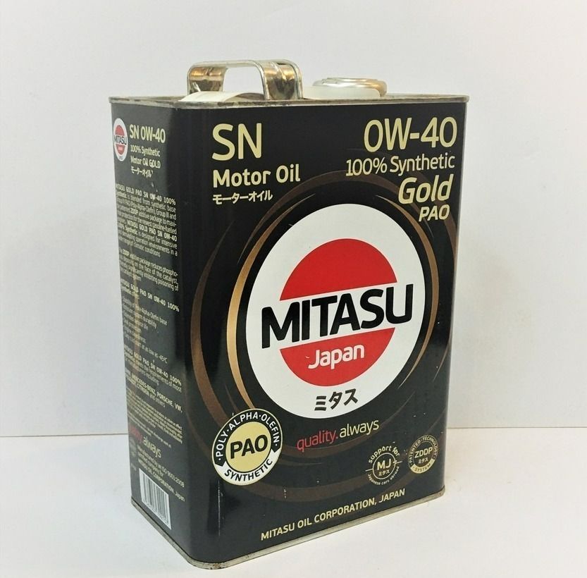 MJ-104. MITASU 金牌 PAO 100%全合成电油发动机机油 API SN 0W-40