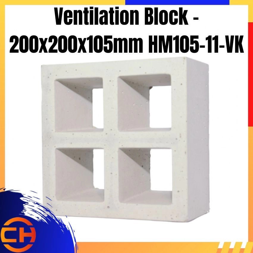 Ventilation Block - 200x200x105mm HM105-11-VK