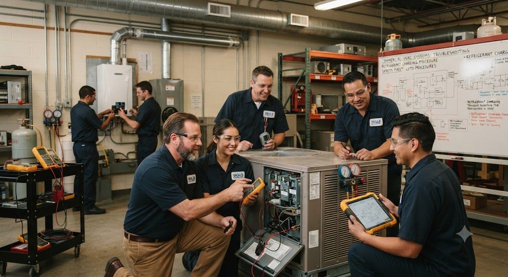 Commercial HVAC maintenance skills training