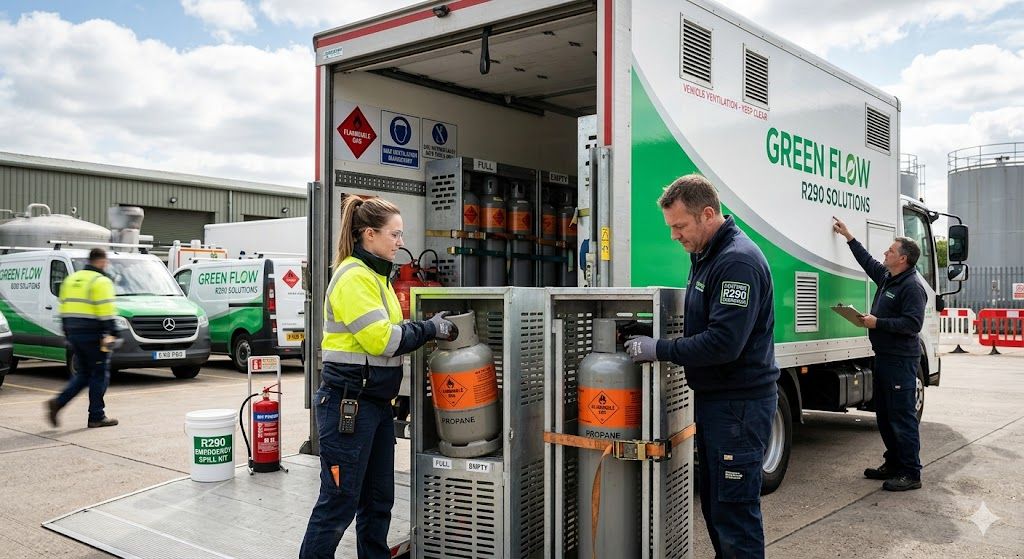 R290 handling and transport precautions