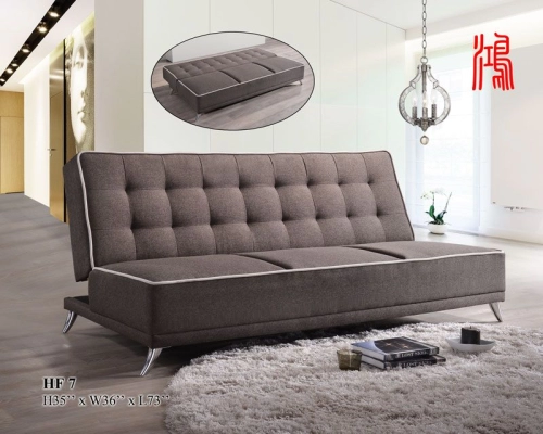 LINEN 3 SEATER SOFA BED HF 7 BROWN