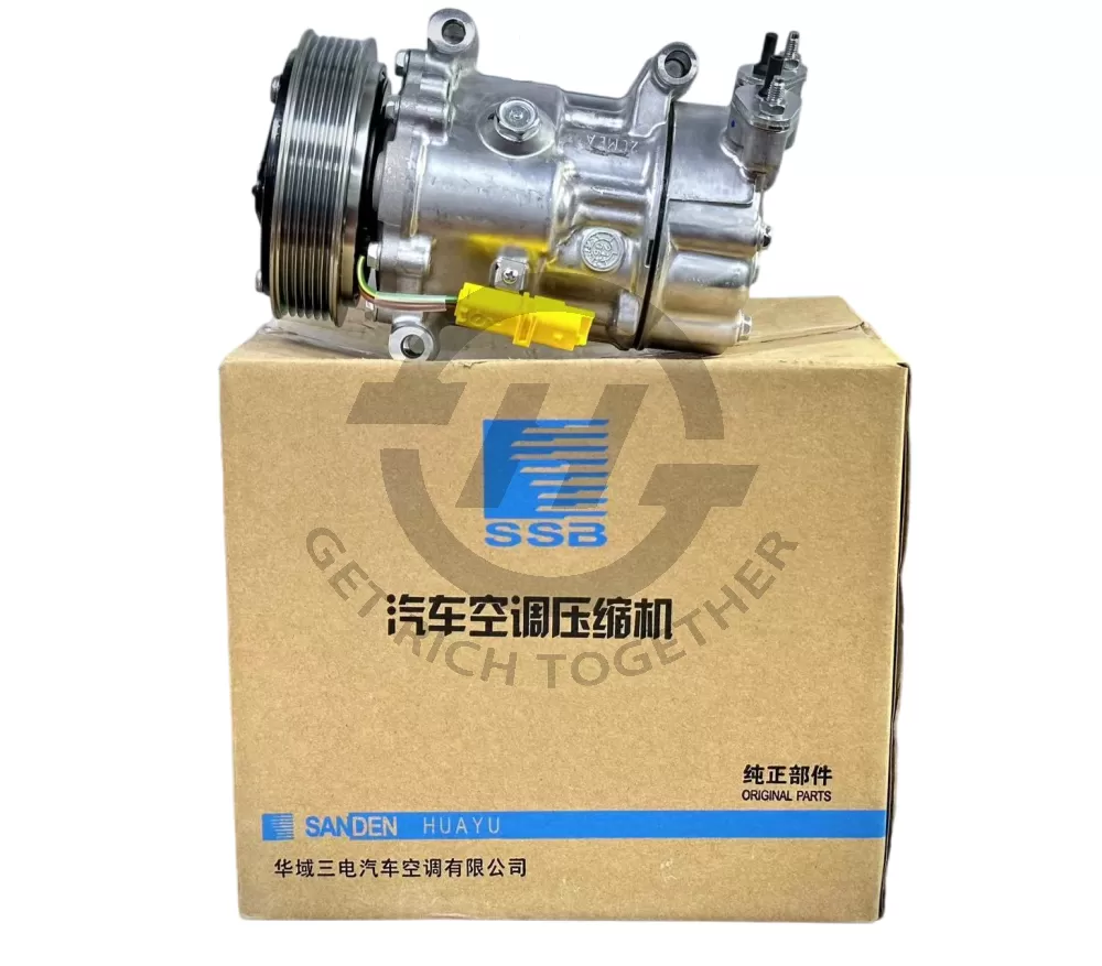 PEUGEOT 206/207/307/408 AC COMPRESSOR Original Sanden Huayu 104222 SD6V12 OEM NUMBER 9678656080