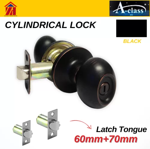 A-Class CYLINDRICAL LOCK BLACK