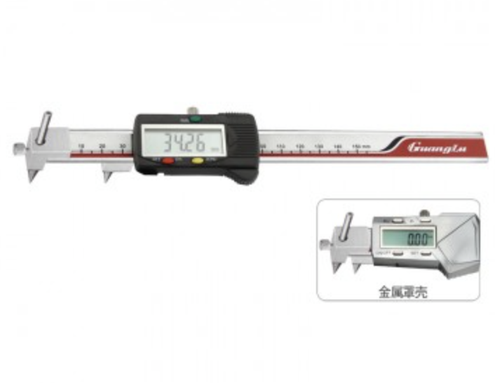 GUANGLU Digital display back-mounted jaw cone measuring head center distance caliper