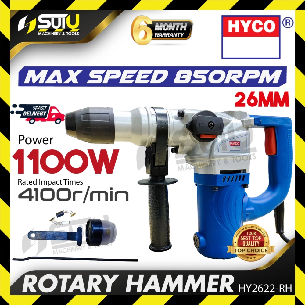 HYCO HY2622-RH / HY2622RH 26MM Heavy Duty SDS Plus Rotary Hammer 1100W