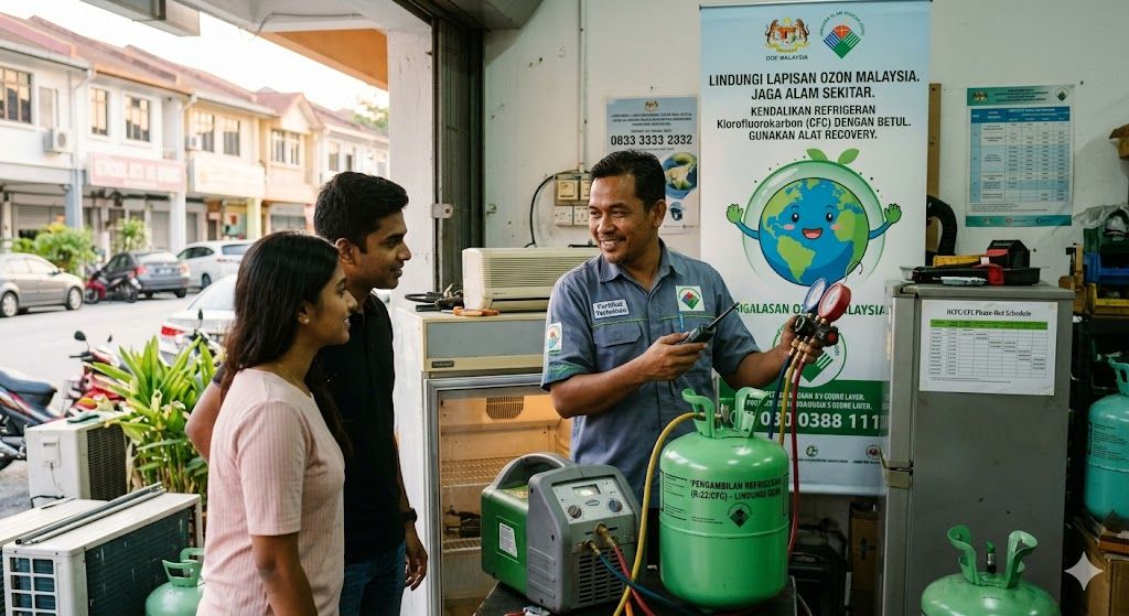 ozone depleting refrigerant handling Malaysia DOE