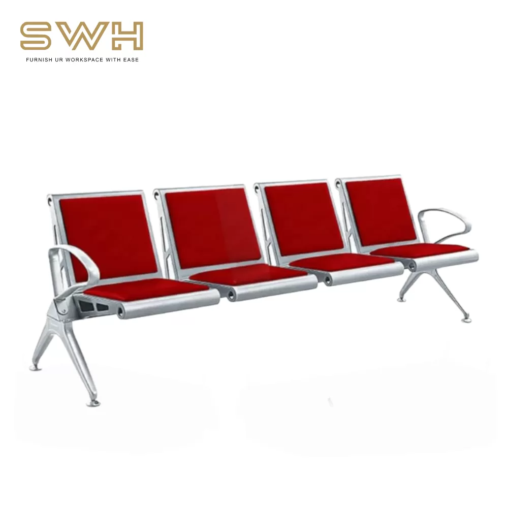 SWH 002 Steel Metal Link Chair PU Seat | Office Furniture
