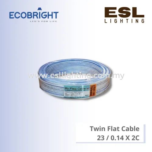 ECOBRIGHT Twin Flat Cable - 23 / 0.14 X 2C