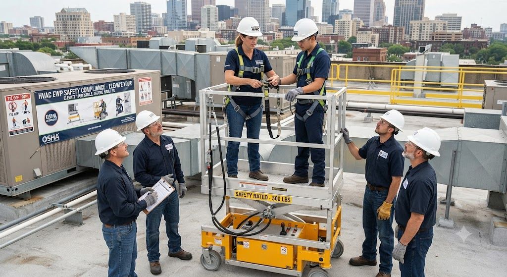 HVAC safety compliance for elevated work platforms