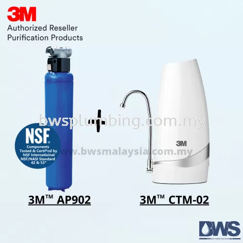 3M AP902 Outdoor Water Filter Package with 3M CTM-02 Indoor Drinking Water Filter