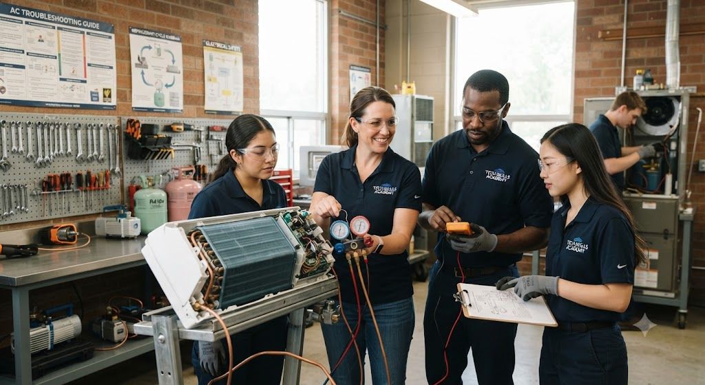 Air conditioning repair technician training