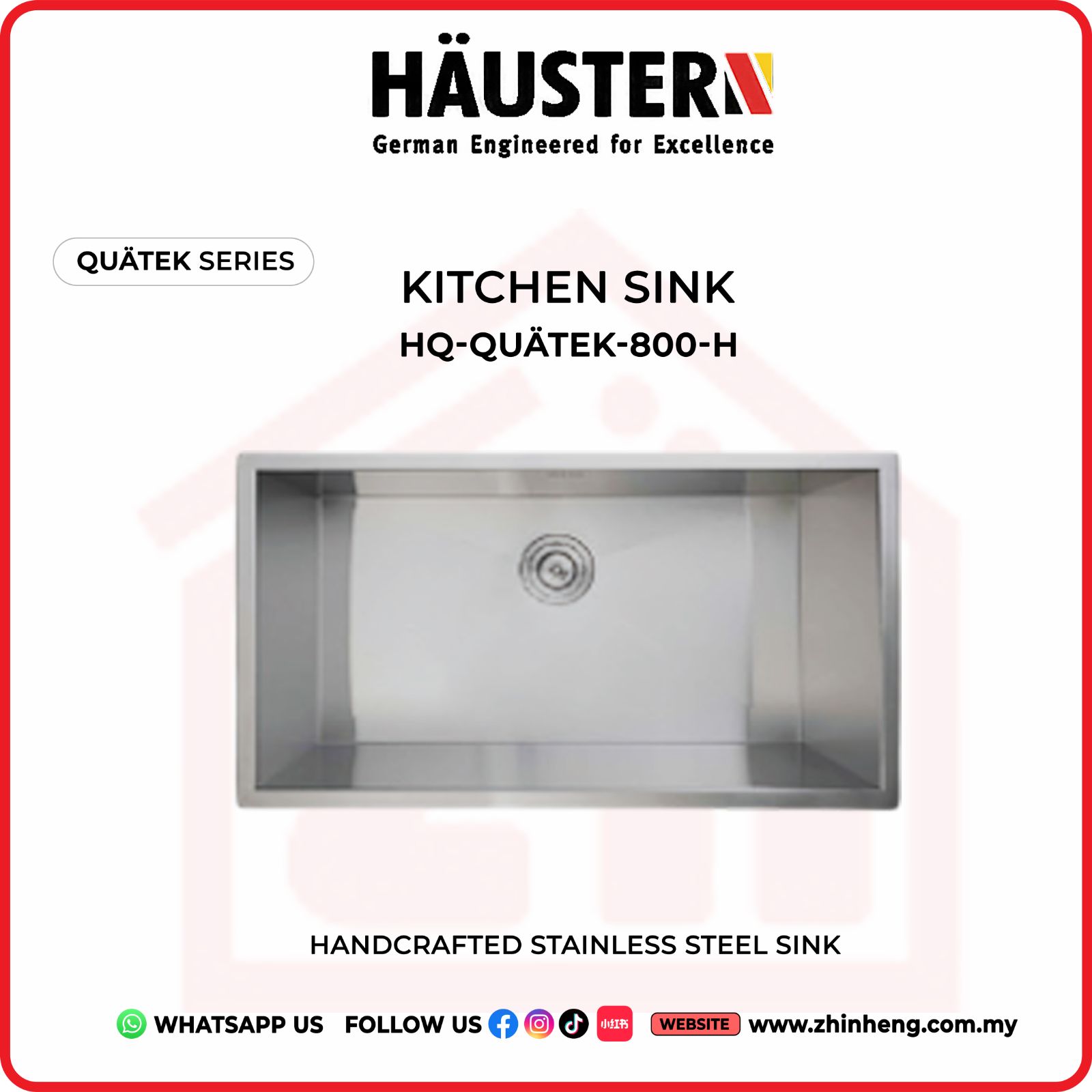 ​​​​​​​HAUSTERN QUATEK KITCHEN SINK HQ-QUATEK-800-H