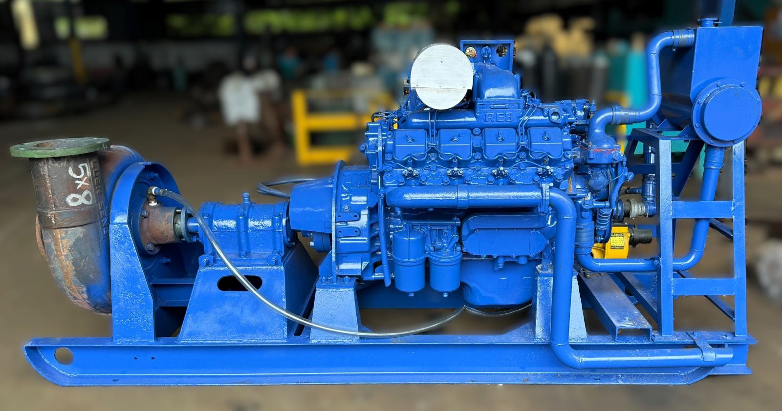 350hp V8 Diesel Engine Coupled With Horizontal Bearing Housing Complete With 8" Sand Pump (Hino Engine) ( Nissan Engine)