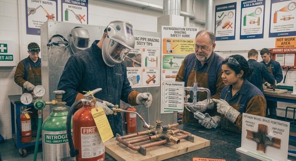 copper tubing brazing HVAC safety training
