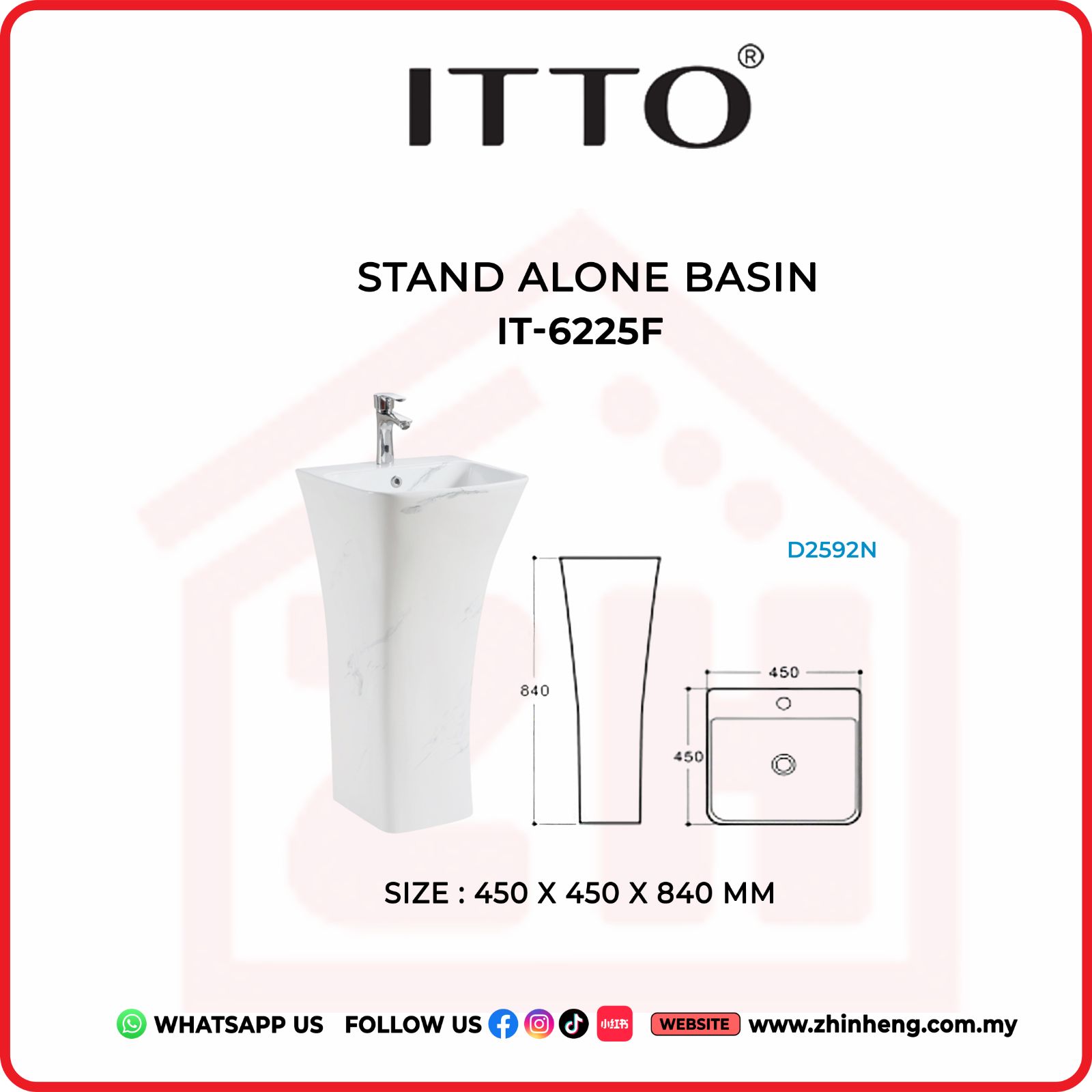 ITTO STAND ALONE BASIN IT-6225F