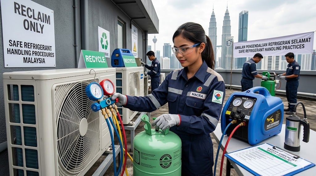 safe refrigerant handling procedures Malaysia