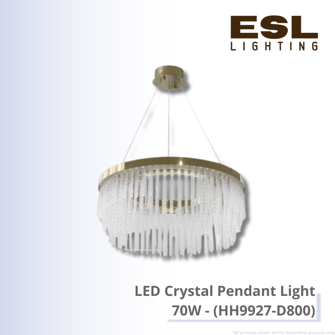 HA Lighting LED Crystal Pendant Light 70W - HH9927-D800
