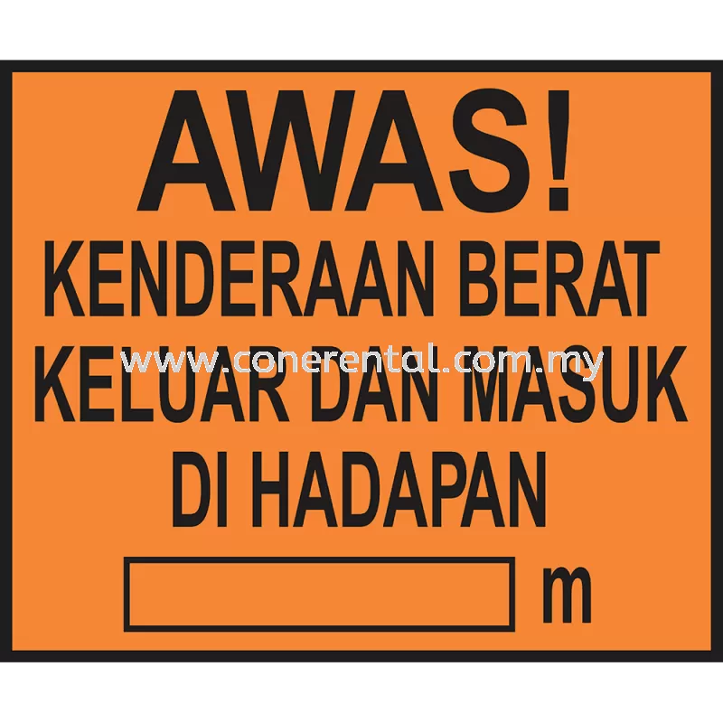 JKR Advance Warning Signboard A-Shape / Post Rental