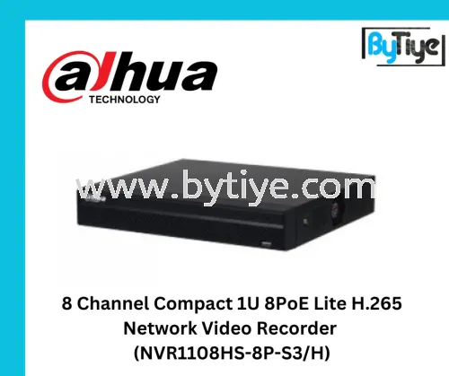 8 Channel Compact 1U 8PoE Lite H.265 Network Video Recorder (NVR1108HS-8P-S3/H)