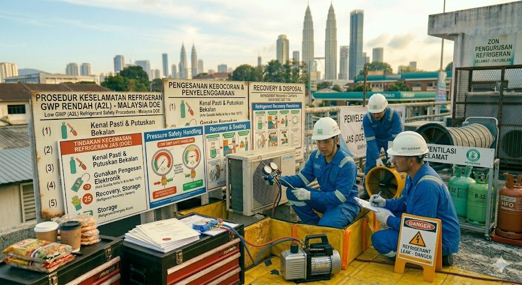 low GWP refrigerant safety procedures Malaysia
