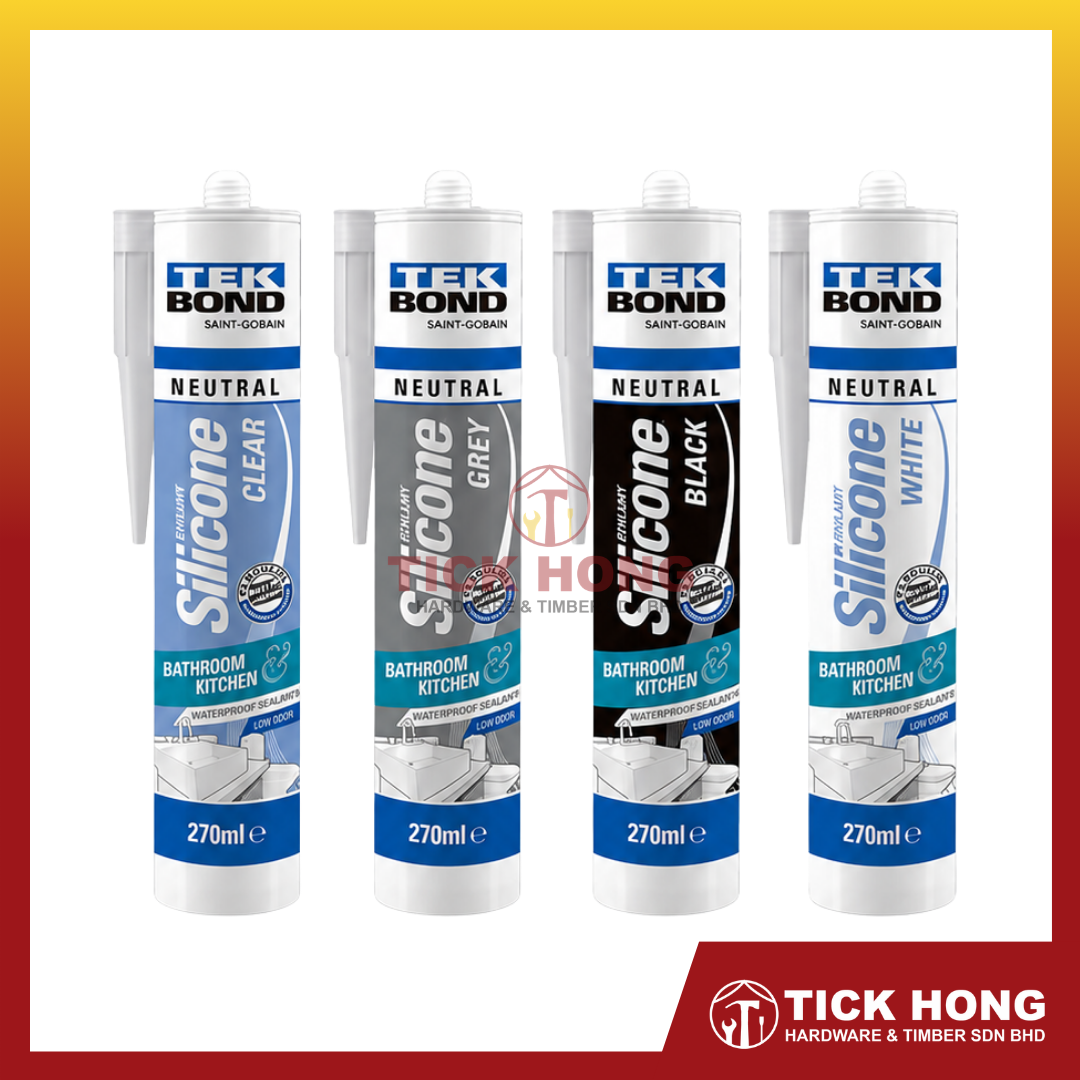 TEKBOND Neutral Sanitary Silicone Sealant For Bathroom & Kitchen 270ML
