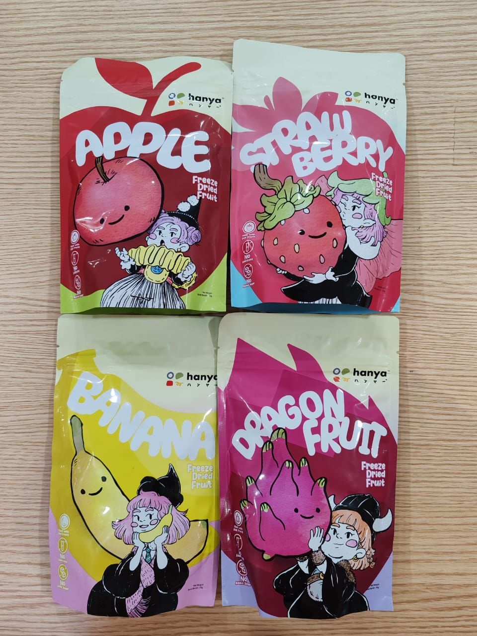 Hanya Freeze Dried Fruit Chips(Strawberry/Apple/Banana/DragonFruit)
