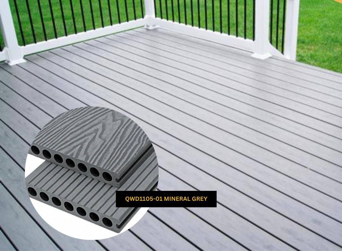 Queensfloor Decking WPC QWD1105-01 Mineral Grey