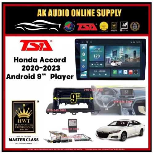 1K Screen 2+32GB 4G 8-CORE🆕 TSA Honda Accord 2020 - 2023 Android 9'' inch DSP/QLED/CARPLAY Car Player Monitor