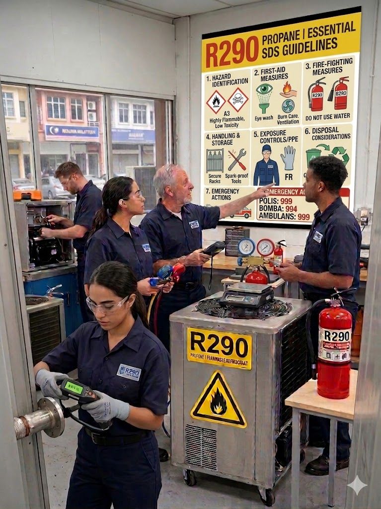 R290 safety data sheet guidelines