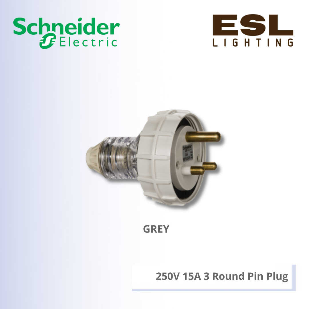 SCHNEIDER S56 Series & 66 Series 250V 15A 3 Round Pin Plug - S56P315RPGY_G15
