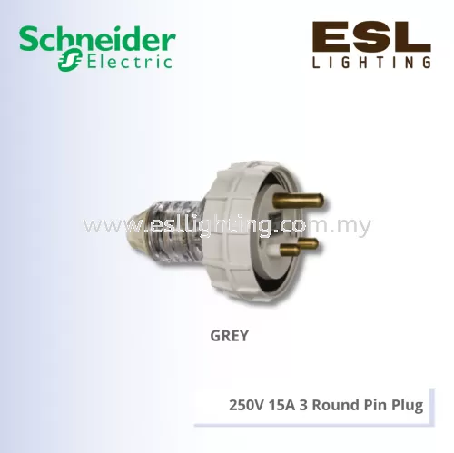 SCHNEIDER S56 Series & 66 Series 250V 15A 3 Round Pin Plug - S56P315RPGY_G15