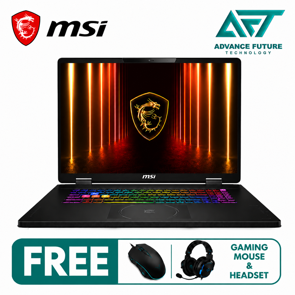 MSI Crosshair 18 HX AI A2XWFKG-031MY 18'' QHD+ 240Hz Gaming Laptop Black ( Intel Core Ultra 9 275HX, 16GB, 1TB SSD, RTX5060, W11 )