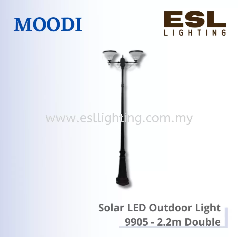 MOODI Solar LED Outdoor Light Double 2.2meter - 9905