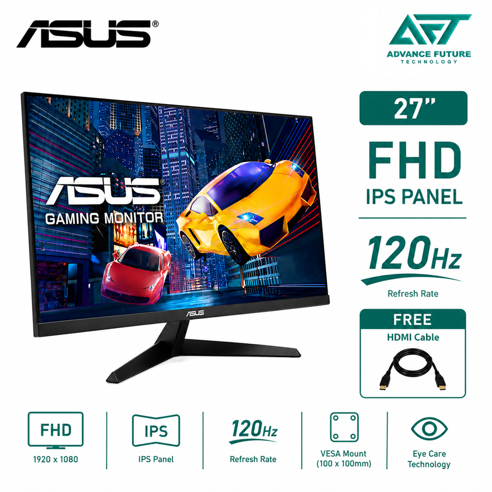 Asus VY279HGR 27'' FHD IPS 120Hz Gaming Monitor ( HDMI, VGA, Audio, 3 Years Warranty )