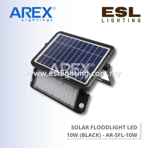 AREX SOLAR FLOODLIGHT LED BLACK - AR-SFL-10W