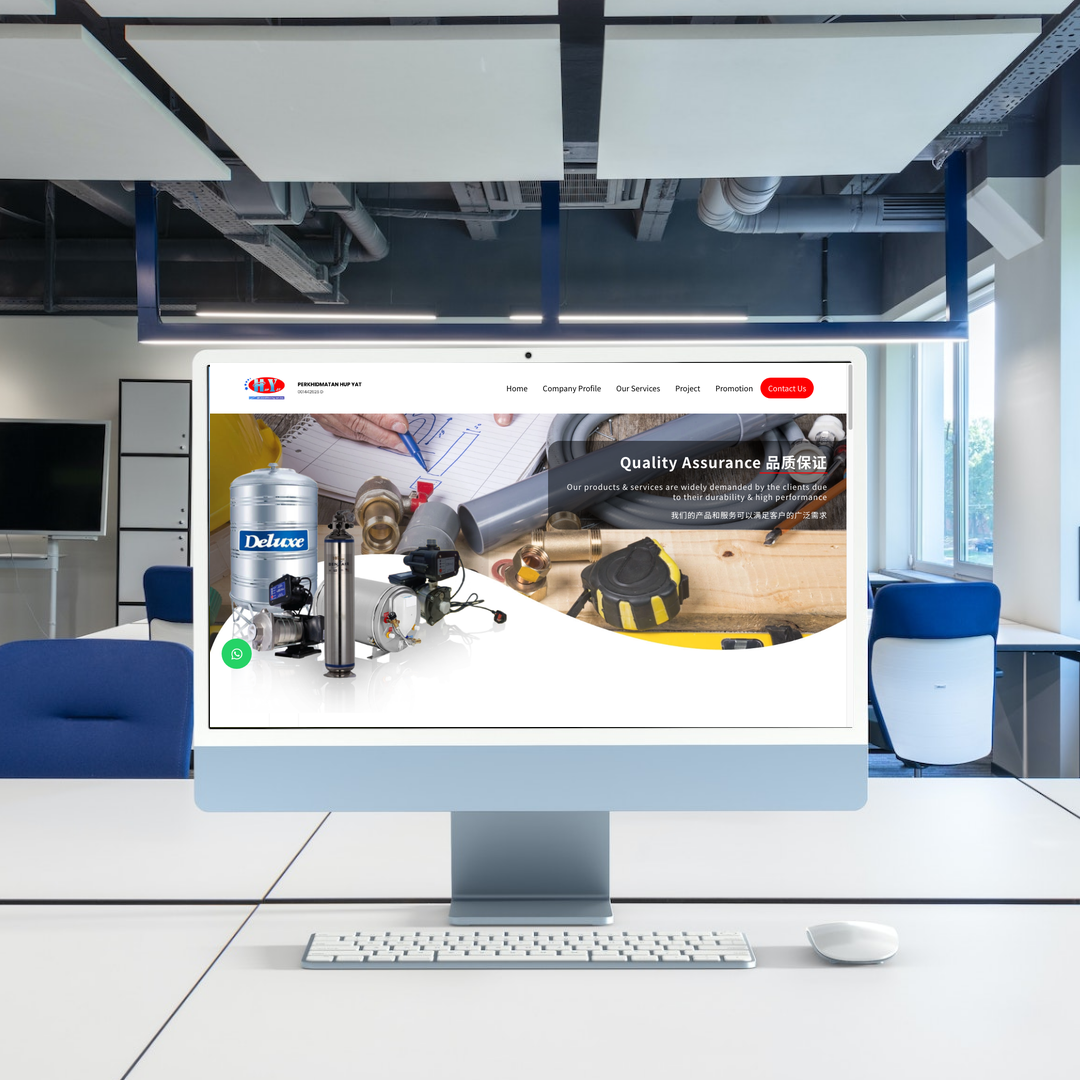 Kajian Kes Reka Bentuk Laman Web & SEO PERKHIDMATAN HUP YAT | Air Conditioning Service di Kuala Lumpur