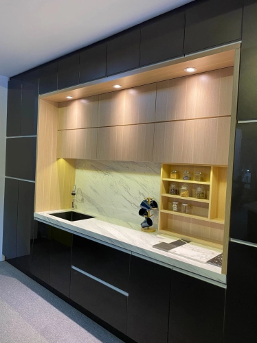 4G Glass Door Kitchen Cabinet