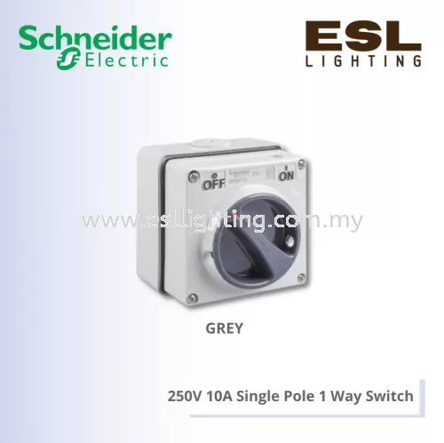 SCHNEIDER S56 Series & 66 Series 250V 10A Single Pole 1 Way Switch - S56SW110GY