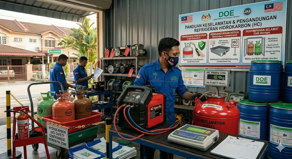 hydrocarbon refrigerant containment safety Malaysia