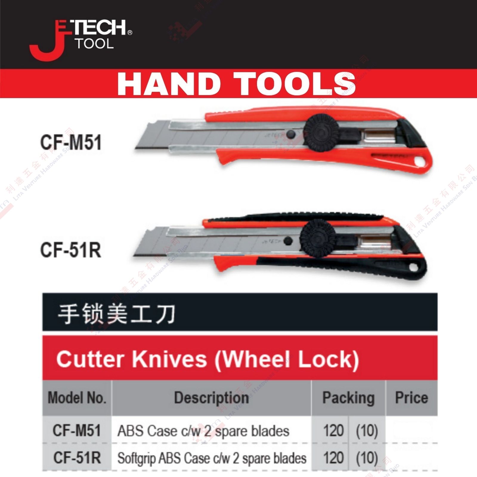 JE TECH BRAND CUTTER KNIVES - CFM51 CF51R