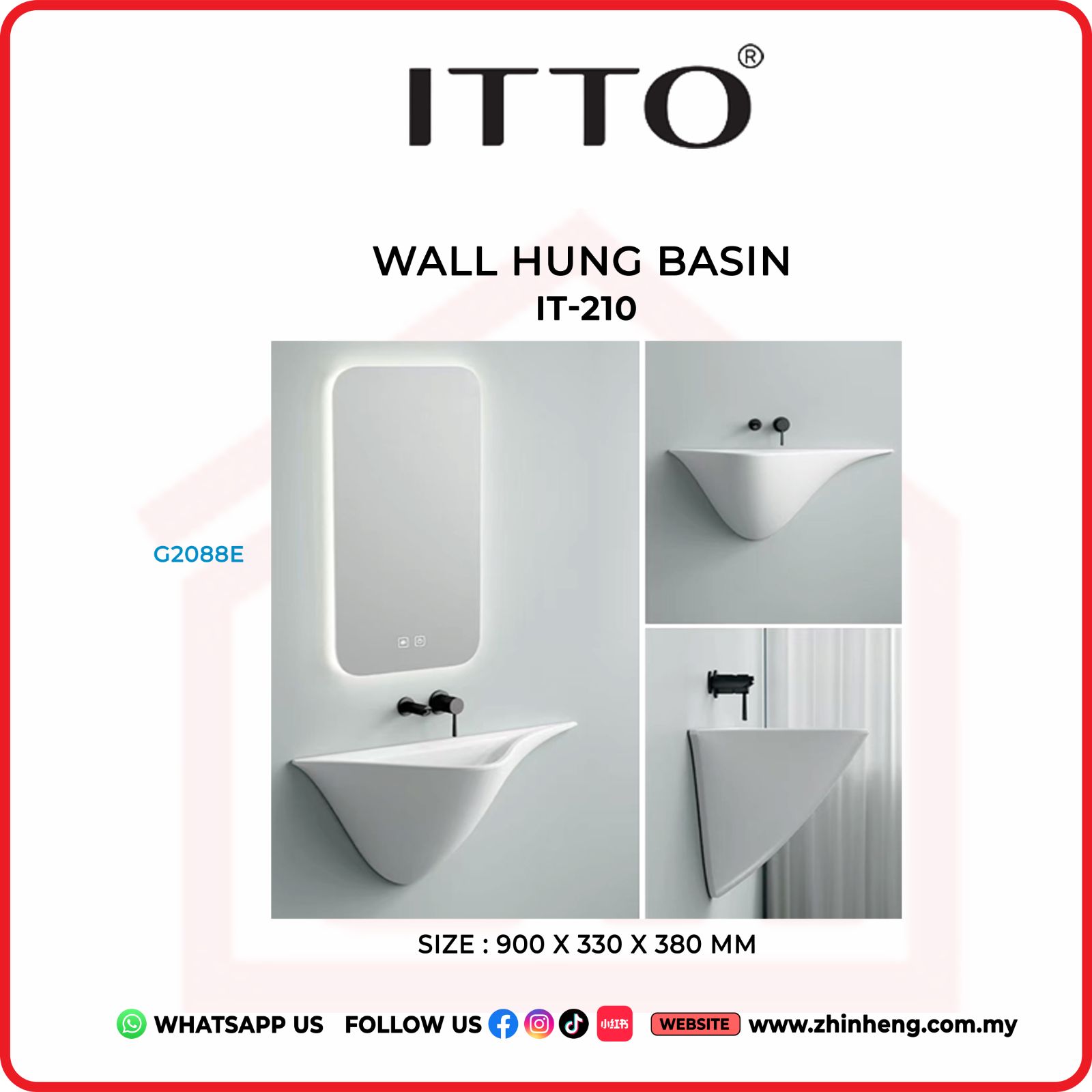 ITTO WALL HUNG BASIN IT-210