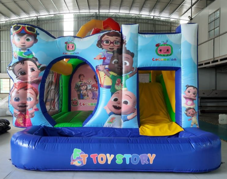 🎉 Cocomelon Inflatable Bounce House with Slide for Rent🎉