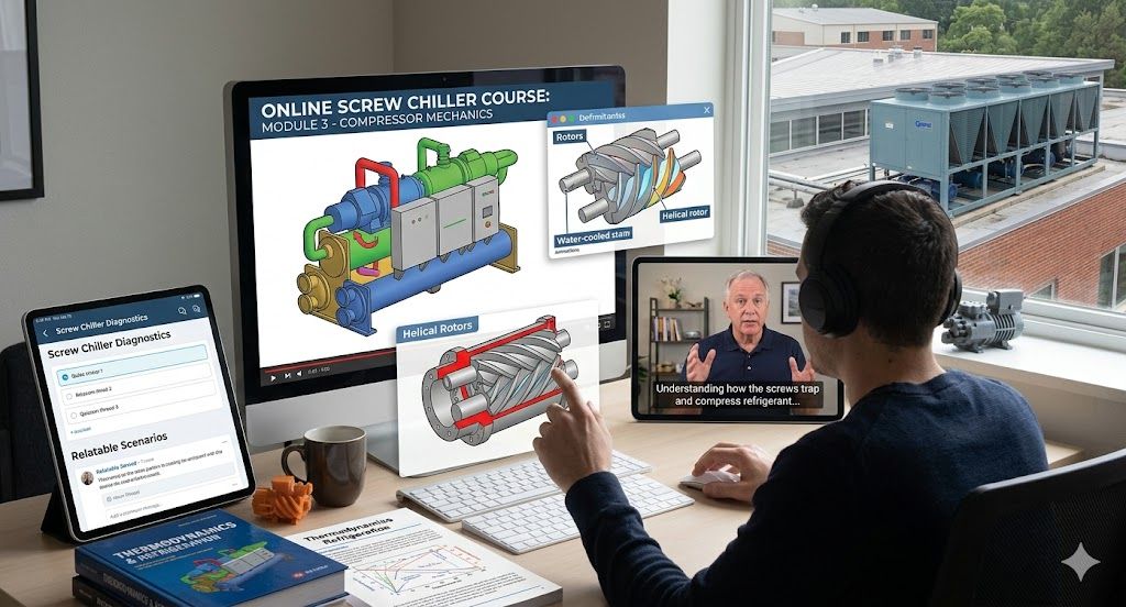Online screw chiller course